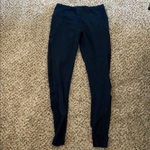 Yogalicious Yoga Leggings Dark Blue with Mesh